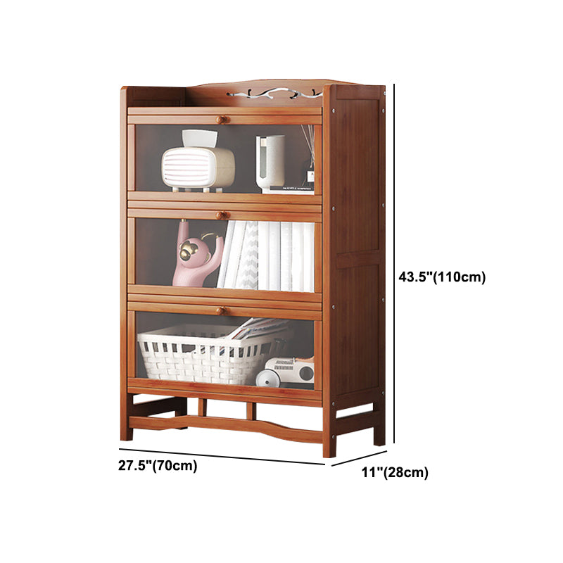 Standard Shelf Bookcase with Doors Modern Bookshelf for Home Office