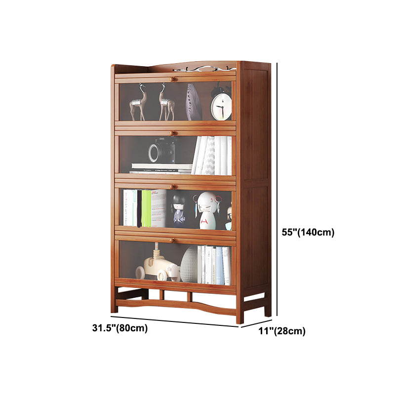 Standard Shelf Bookcase with Doors Modern Bookshelf for Home Office