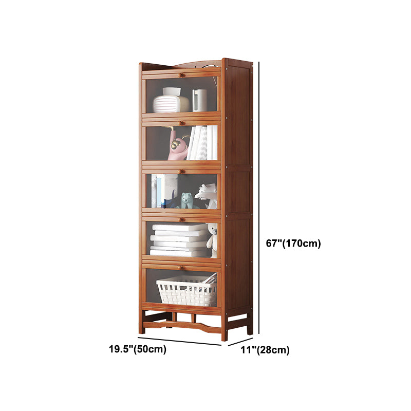 Standard Shelf Bookcase with Doors Modern Bookshelf for Home Office