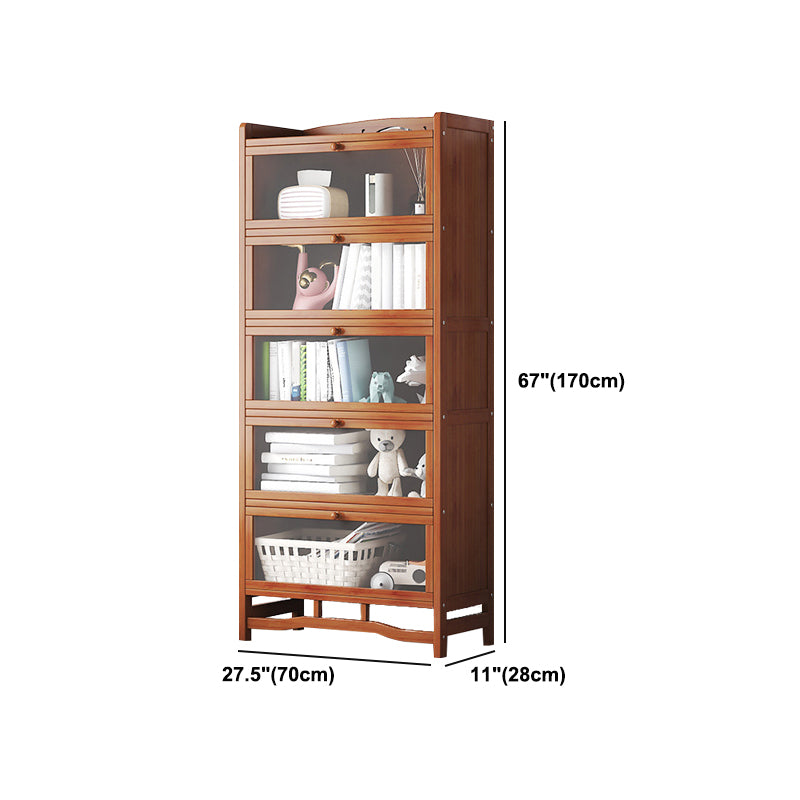 Standard Shelf Bookcase with Doors Modern Bookshelf for Home Office