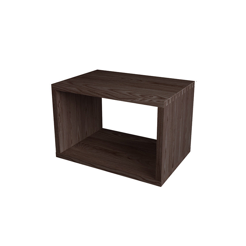 Contemporary Solid Wood Bookcase Open Back Bookshelf for Home