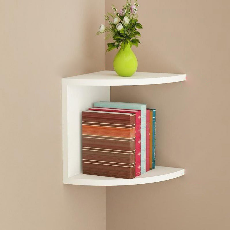 Contemporary Wall Mounted Bookcase Engineered Wood Bookshelf