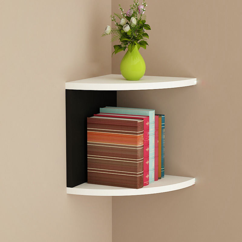Contemporary Wall Mounted Bookcase Engineered Wood Bookshelf