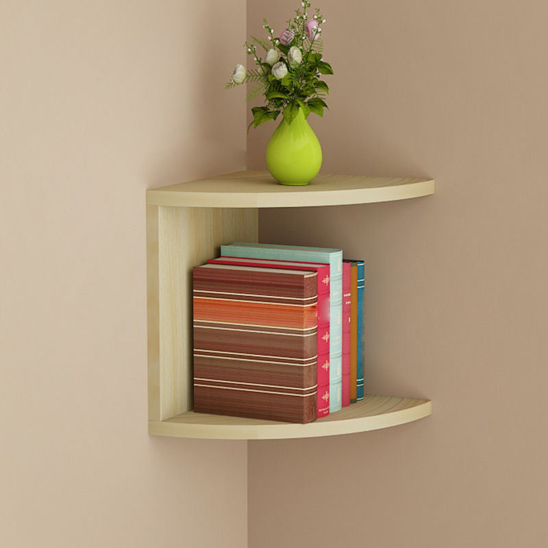 Contemporary Wall Mounted Bookcase Engineered Wood Bookshelf