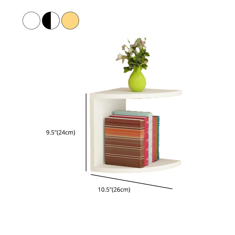 Contemporary Wall Mounted Bookcase Engineered Wood Bookshelf