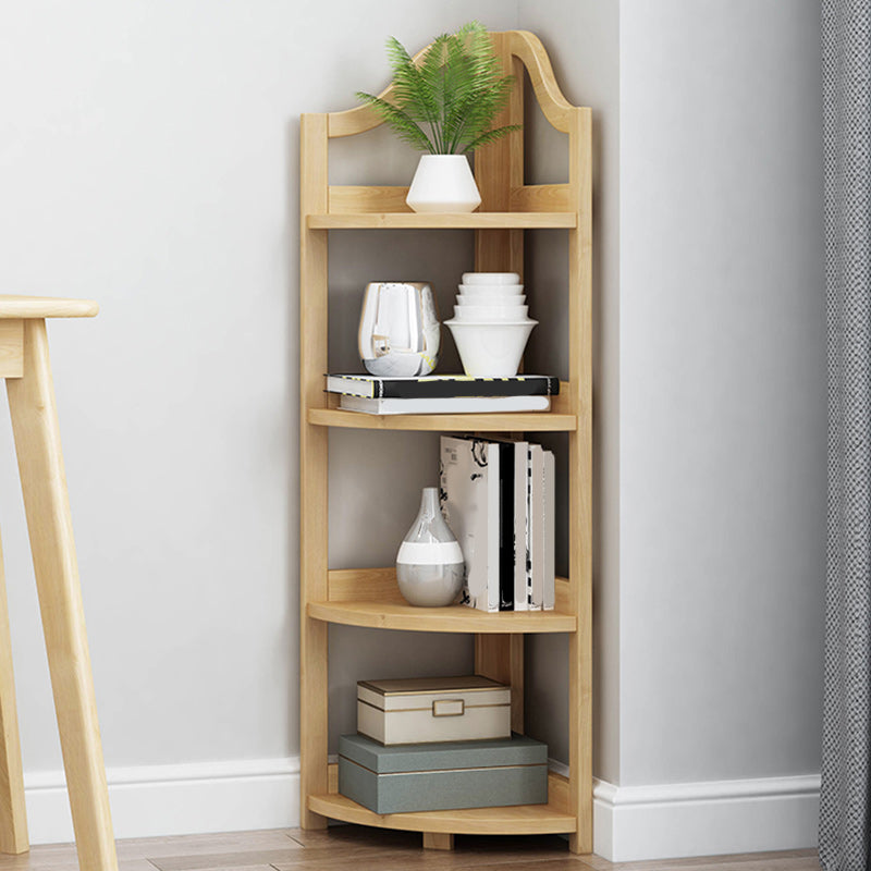 Modern Style Bookshelf Solid Wood Open Back Bookcase for Home