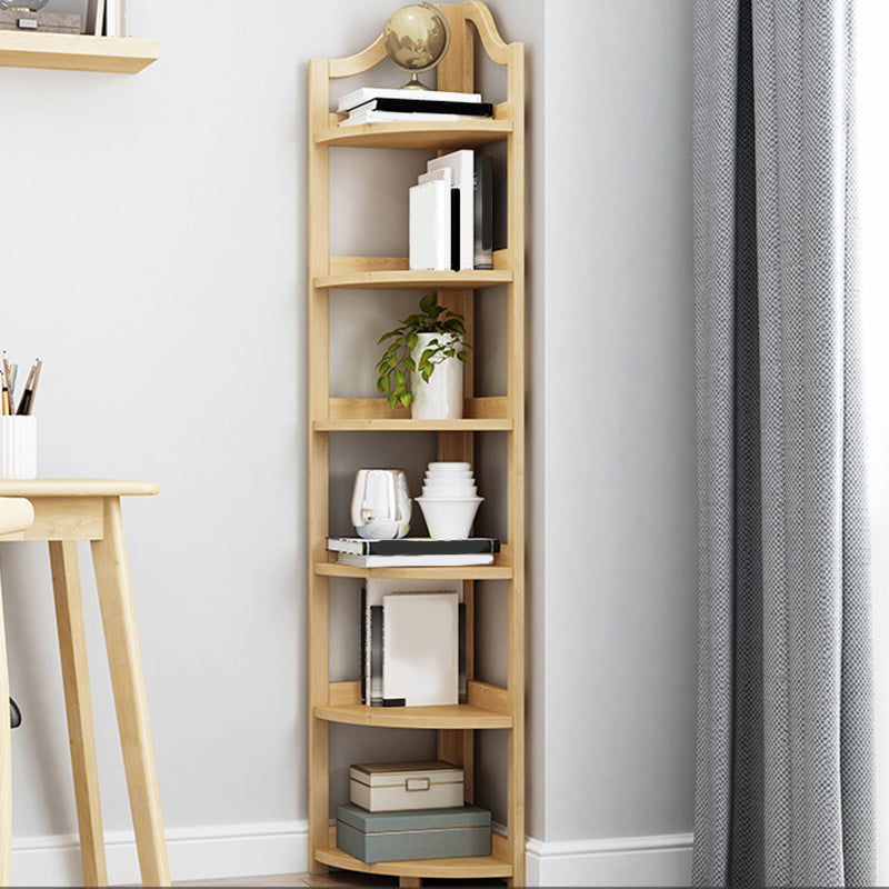 Modern Style Bookshelf Solid Wood Open Back Bookcase for Home