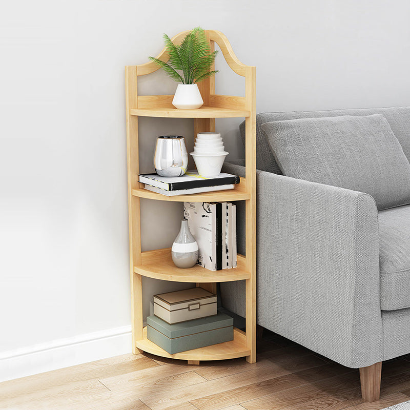 Modern Style Bookshelf Solid Wood Open Back Bookcase for Home