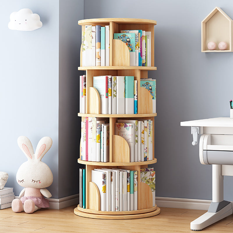 Wood Geometric Bookcase Contemporary Closed Back Book Shelf for Home Office