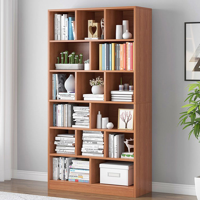 Modern Vertical Standard Bookcase Manufactured Wood Bookshelf for Home