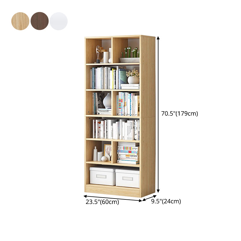 Modern Vertical Standard Bookcase Manufactured Wood Bookshelf for Home