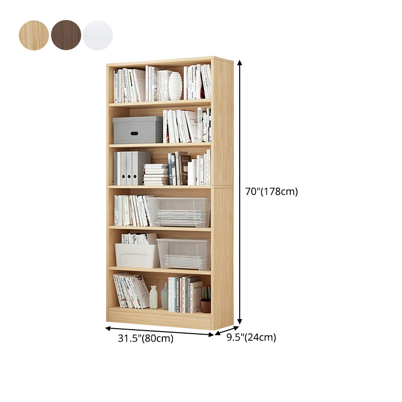 Modern Vertical Standard Bookcase Manufactured Wood Bookshelf for Home