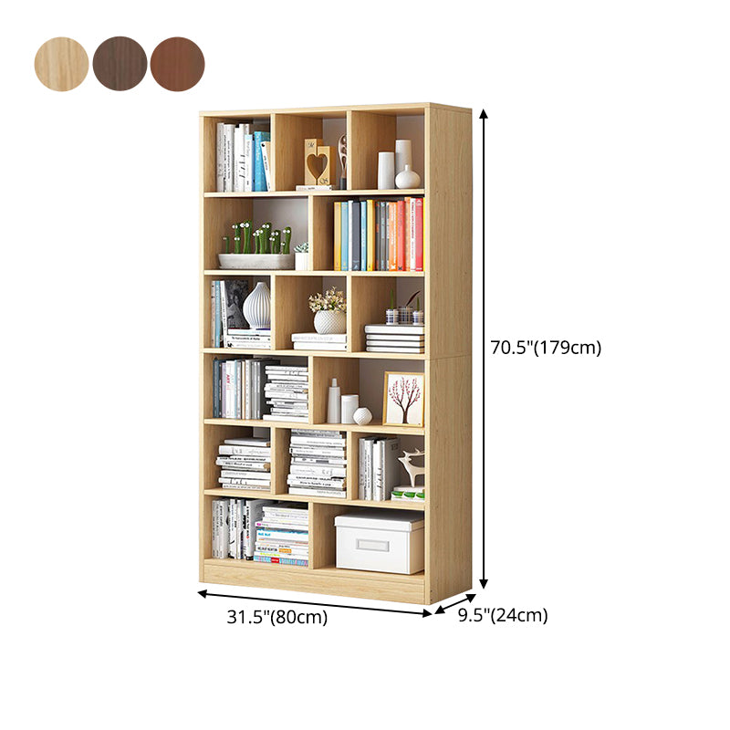 Modern Vertical Standard Bookcase Manufactured Wood Bookshelf for Home