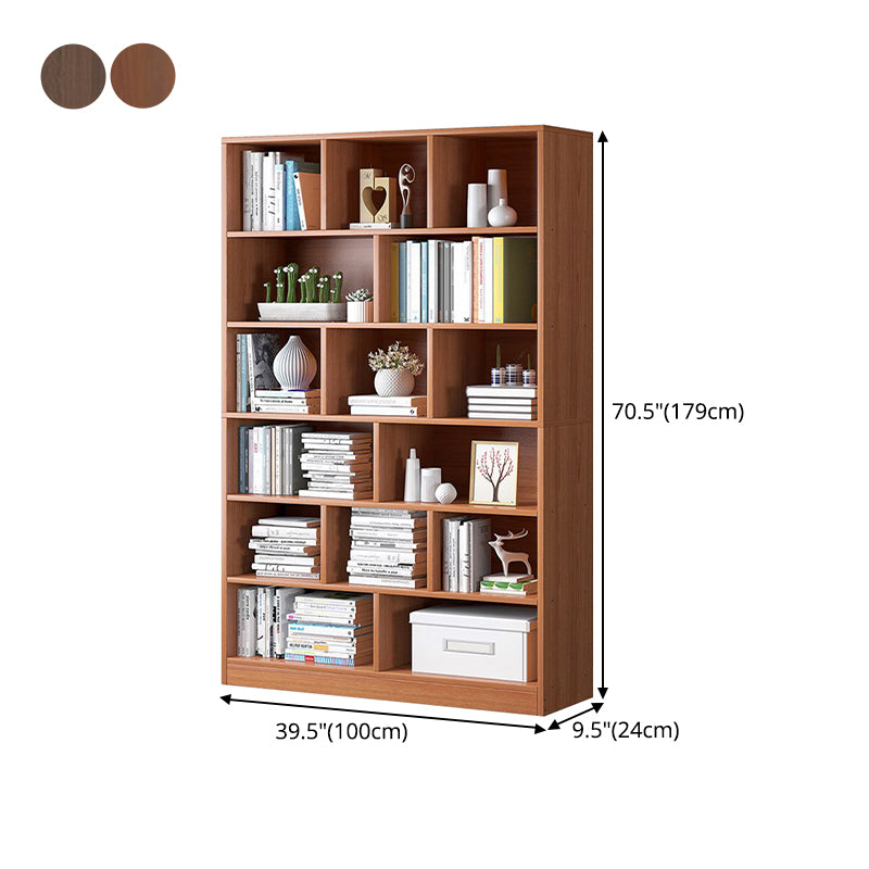 Modern Vertical Standard Bookcase Manufactured Wood Bookshelf for Home