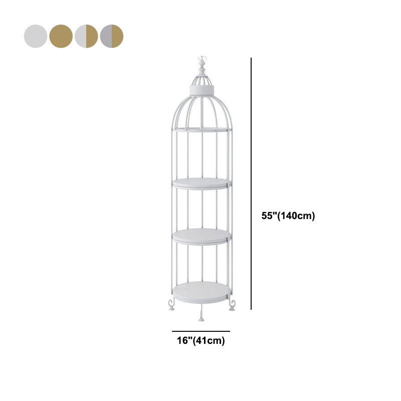 Modern Indoor Geometric Bookshelf Metal Frame Manufactured Wood Shelf Bookcase