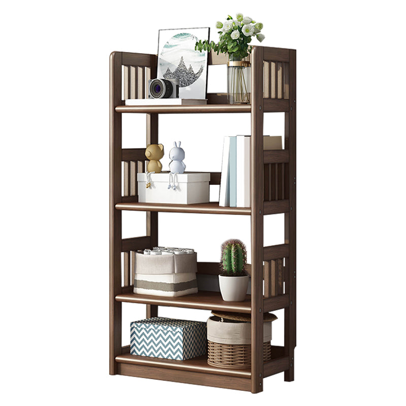 Standard Shelf Bookcase With Rectangular Shelves Wooden Bookshelf