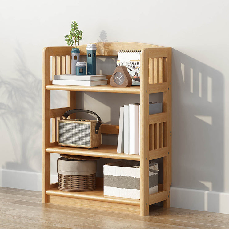 Standard Shelf Bookcase With Rectangular Shelves Wooden Bookshelf