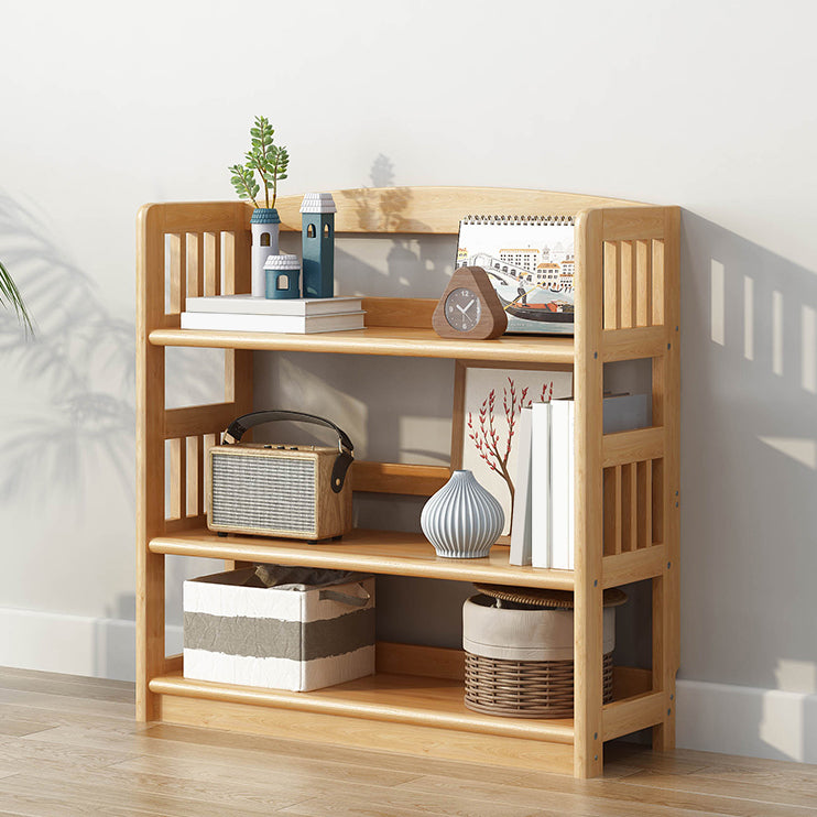 Standard Shelf Bookcase With Rectangular Shelves Wooden Bookshelf