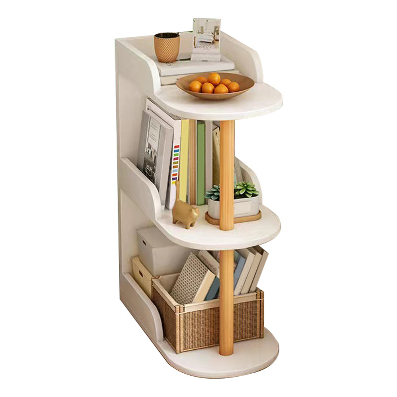 Manufactured Wood Corner Bookshelf Closed Back Vertical Bookcase for Home