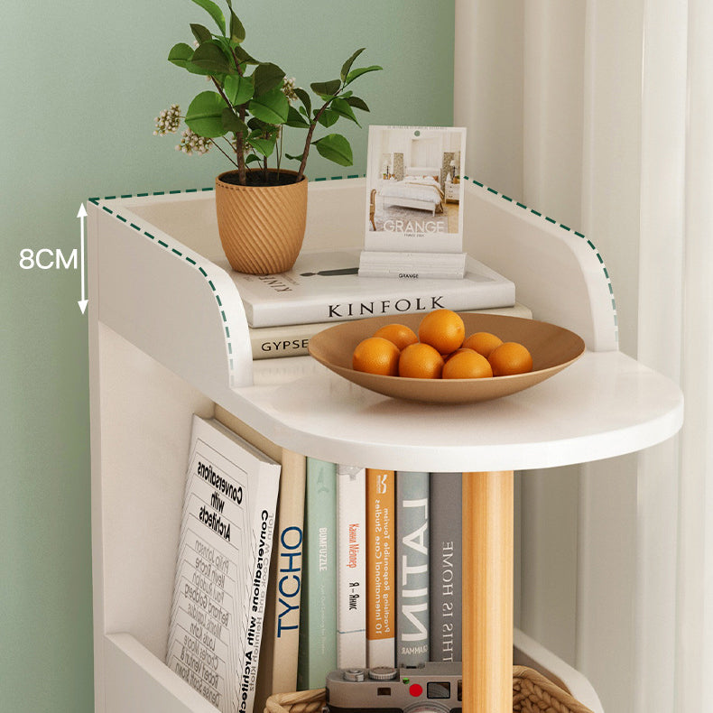 Manufactured Wood Corner Bookshelf Closed Back Vertical Bookcase for Home