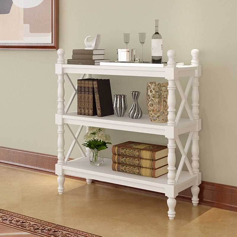Solid Wood Bookshelf Industrial Bookcase 3-shelf Etagere With Rectangular Shelves