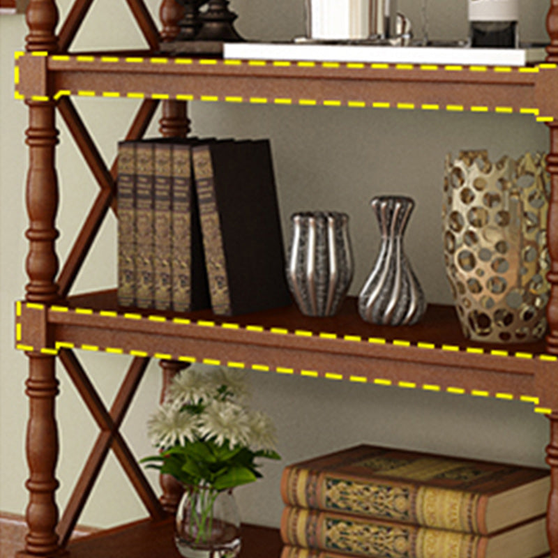 Modern Solid Wood Bookcase Home Office Bookshelf with Rectangular Shelves