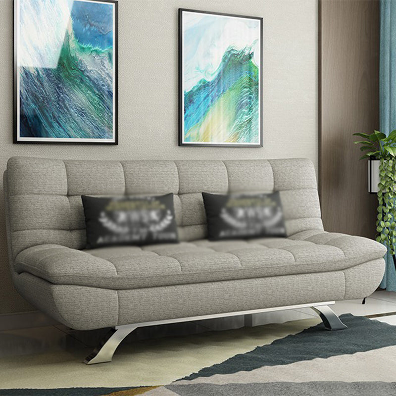Cotton Blend Armless Sleeper Sofa Modern Tufted Back Sofa Couch