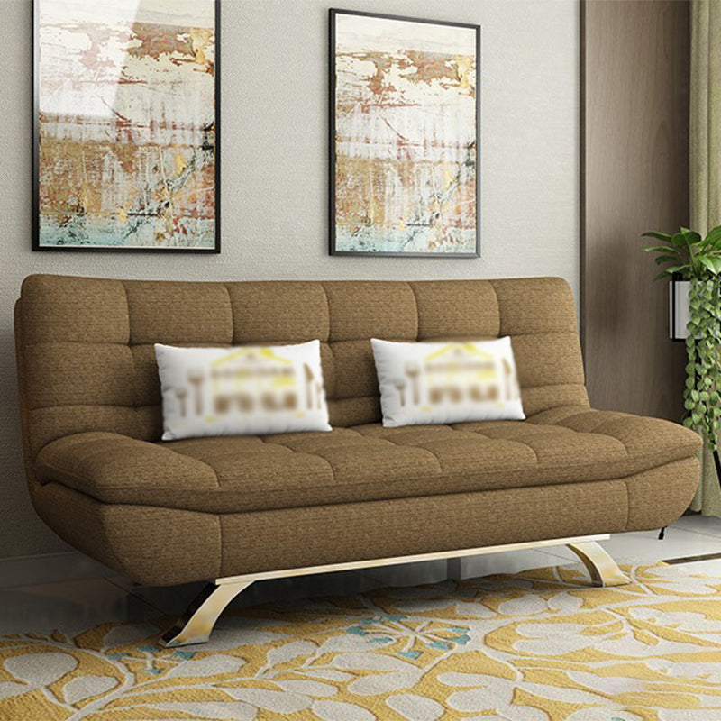 Cotton Blend Armless Sleeper Sofa Modern Tufted Back Sofa Couch