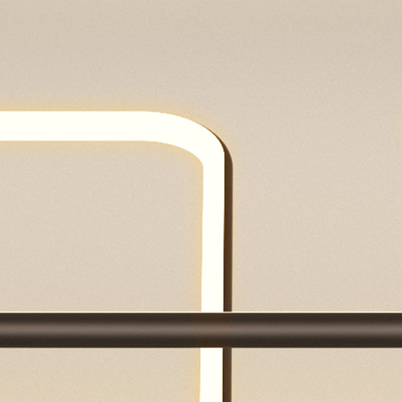 Squared Ceiling Mounted Fixture Modern Style LED Aluminum Ceiling Lighting