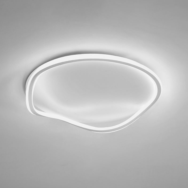 Round Shape LED Ceiling Lamp Modern Iron 1 Light Flush Mount for Study