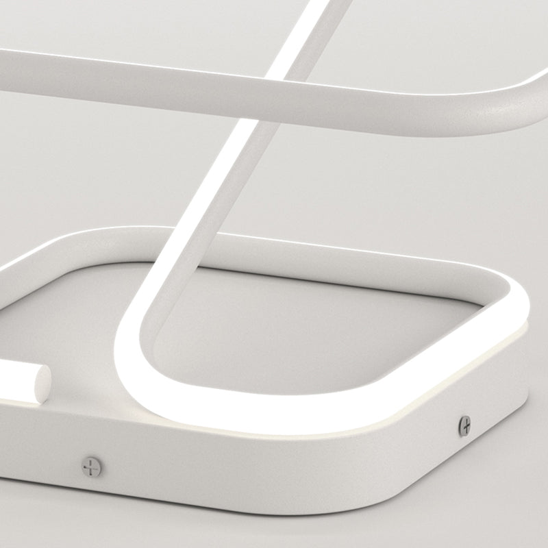 Line Shape LED Ceiling Lamp Modern Iron 1 Light Flush Mount for Study Bedroom