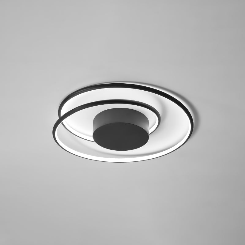 Line Shape LED Ceiling Lamp Modern Aluminium 1 Light Flush Mount for Study Bedroom