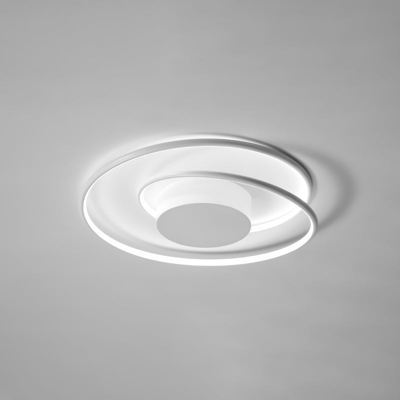 Line Shape LED Ceiling Lamp Modern Aluminium 1 Light Flush Mount for Study Bedroom