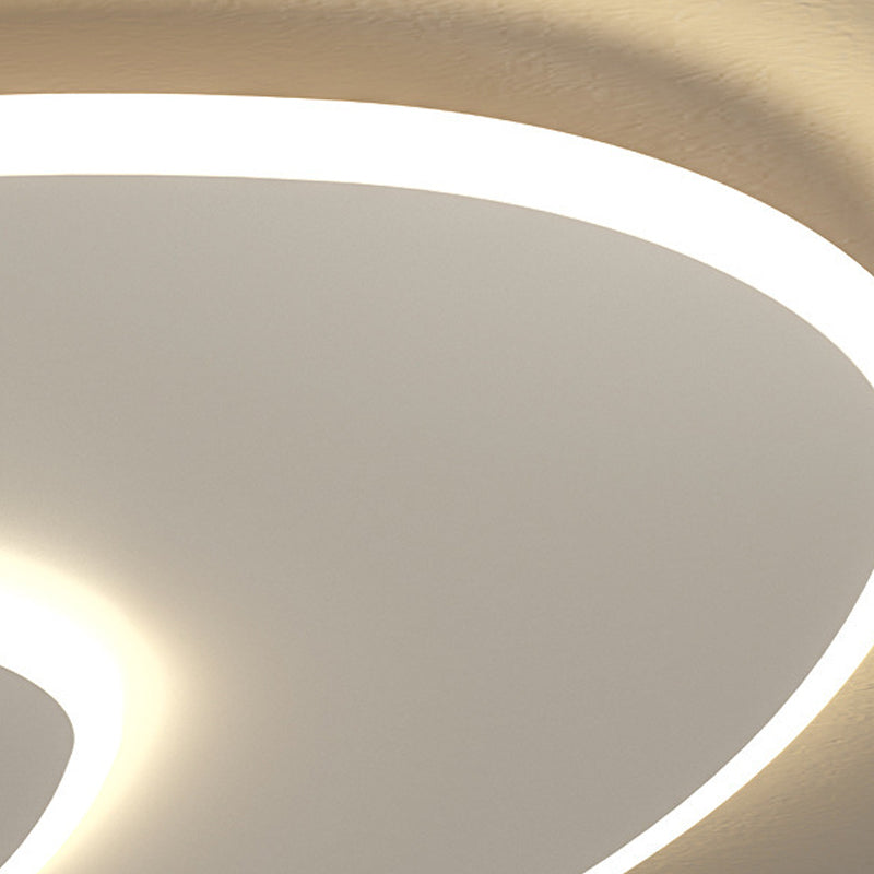 Metal Geometric Ceiling Mount Light Fixture Modern LED Ceiling Light in White