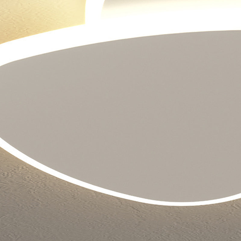 Metal Geometric Ceiling Mount Light Fixture Modern LED Ceiling Light in White