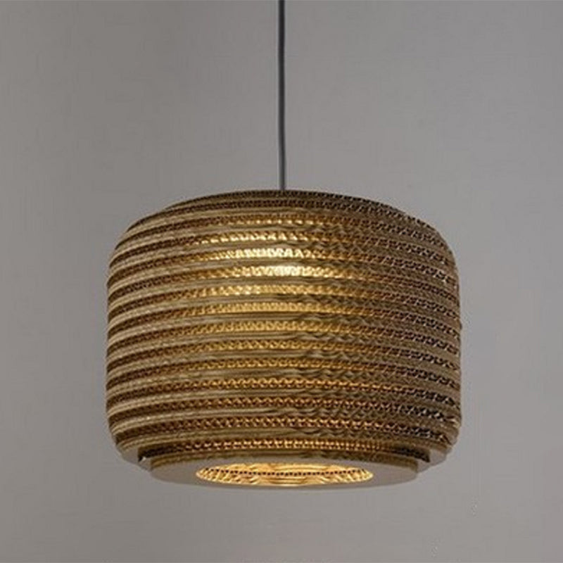 Southeast Asian Style Ceiling Light Honeycomb Cardboard Geometry Pendant Lamp for Bedroom