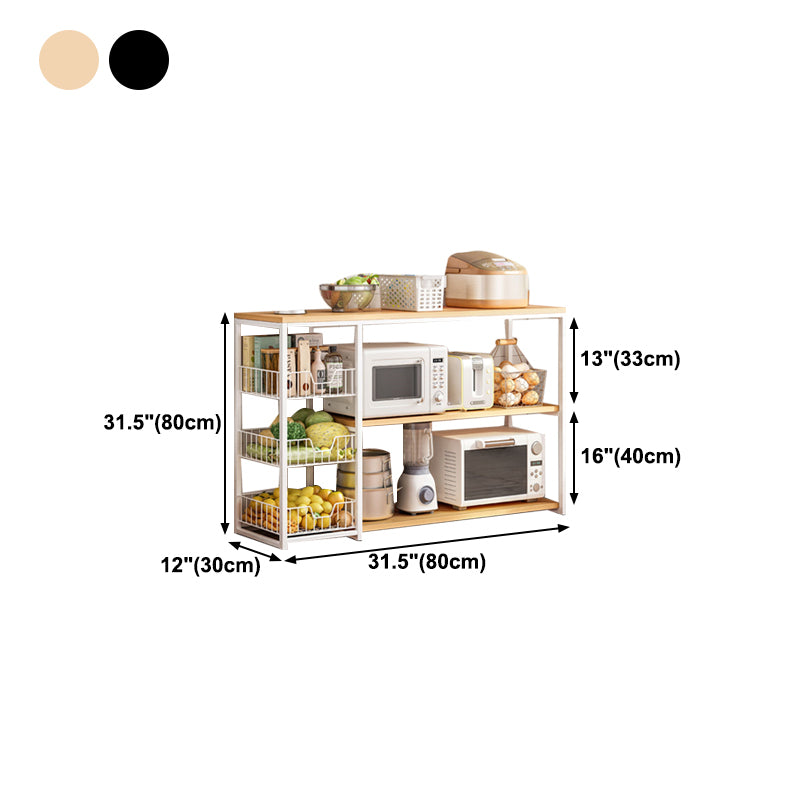 Modern Engineered Wood Buffet/Console Open Storage Buffet Stand for Kitchen