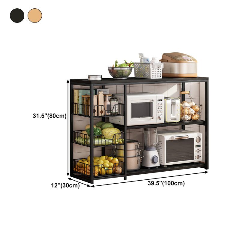 Modern Open Storage Buffet Sideboard Kitchen Engineered Wood Buffet Stand
