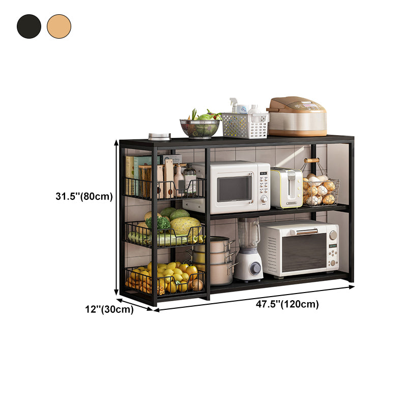 Modern Open Storage Buffet Sideboard Kitchen Engineered Wood Buffet Stand