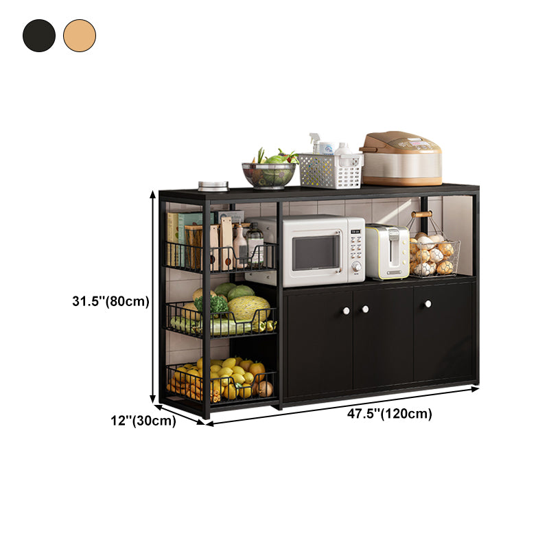 Modern Open Storage Buffet Sideboard Kitchen Engineered Wood Buffet Stand