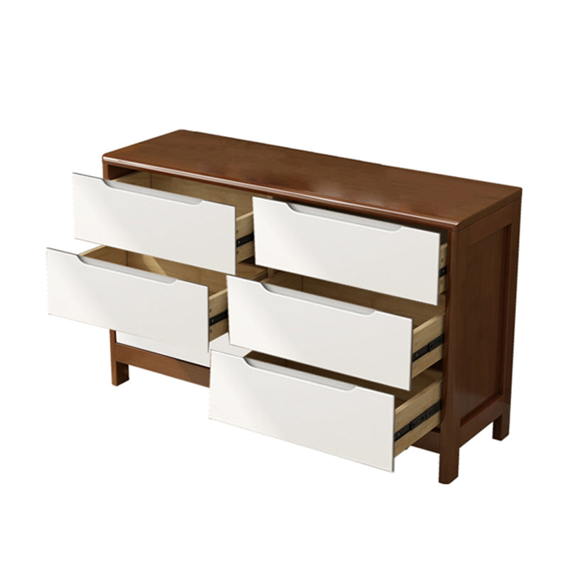 Modern Style Sideboard Buffet with Rubberwood Solid Wood Drawers and Storage Sideboard