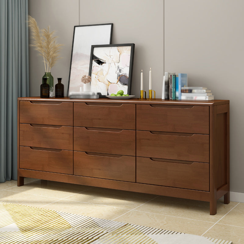 Modern Style Sideboard Buffet with Rubberwood Solid Wood Drawers and Storage Sideboard