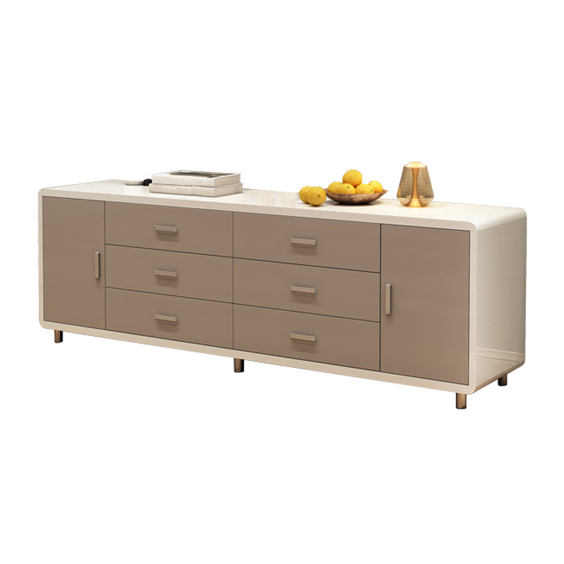 Modern Engineered Wood Sideboard Simple Buffet Table with Drawer for Dining Room