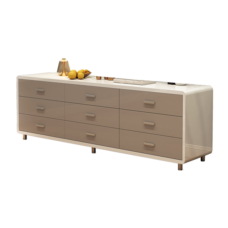 Modern Engineered Wood Sideboard Simple Buffet Table with Drawer for Dining Room