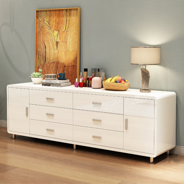 Modern Engineered Wood Sideboard Simple Buffet Table with Drawer for Dining Room