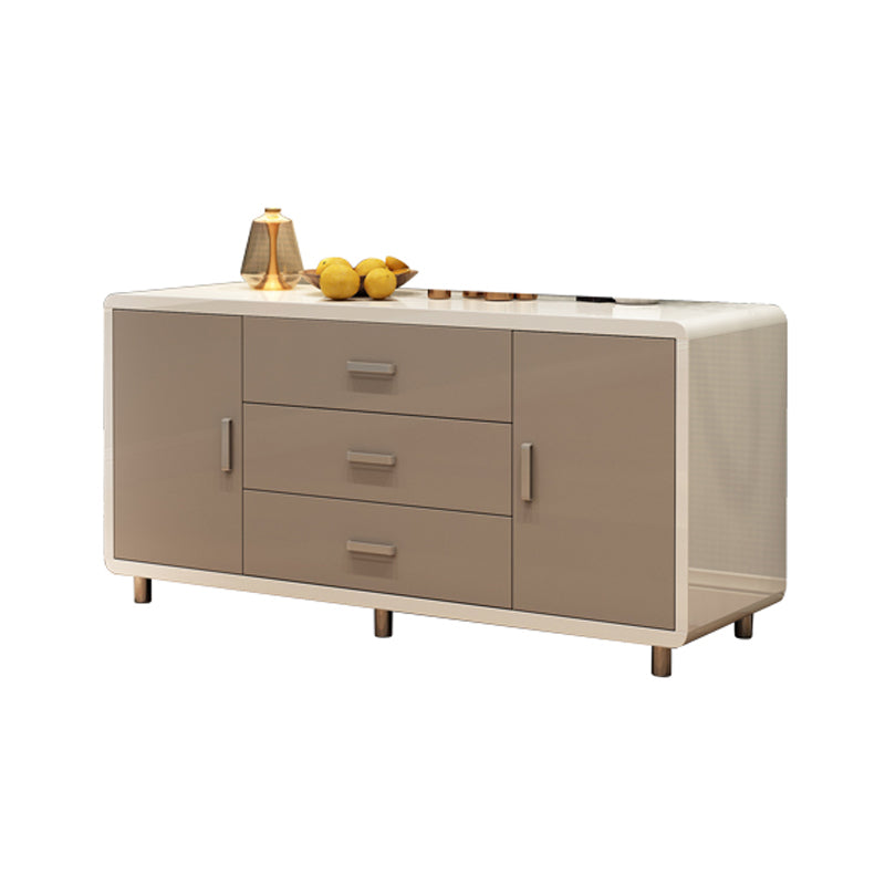 Modern Engineered Wood Sideboard Simple Buffet Table with Drawer for Dining Room