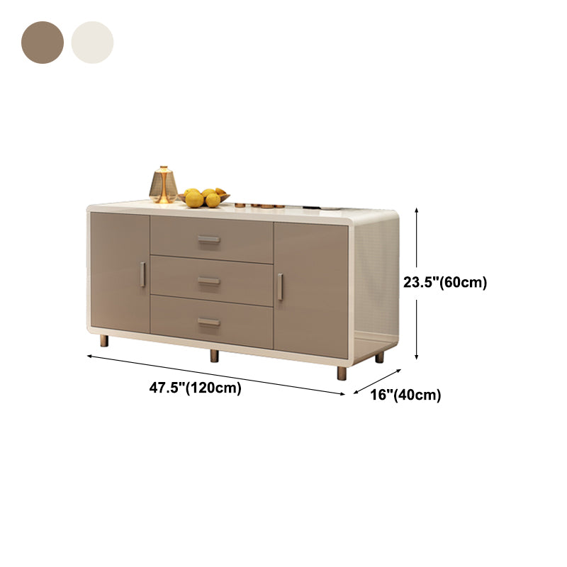 Modern Engineered Wood Sideboard Simple Buffet Table with Drawer for Dining Room