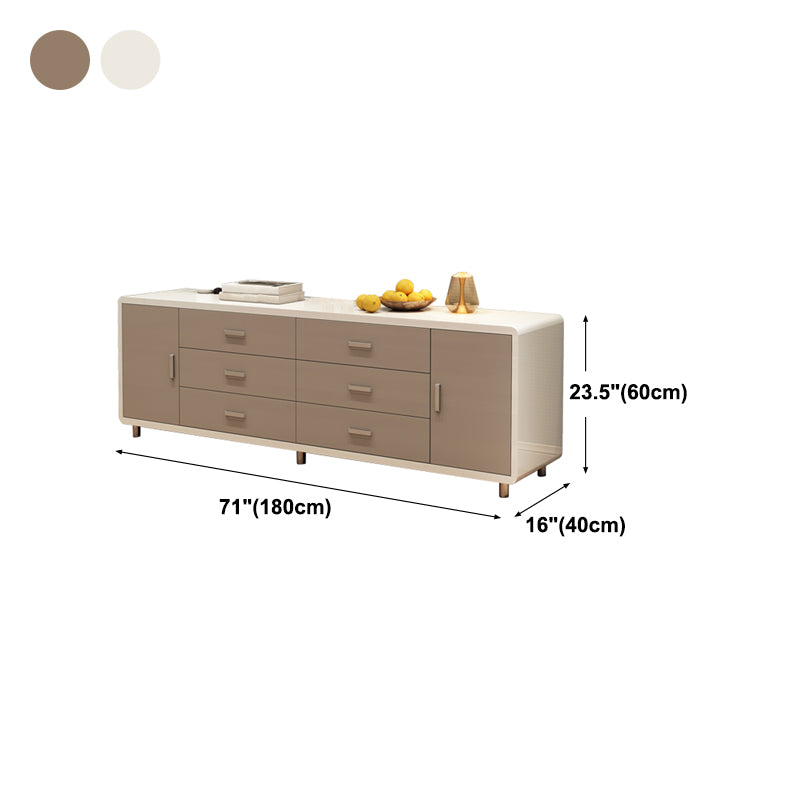 Modern Engineered Wood Sideboard Simple Buffet Table with Drawer for Dining Room