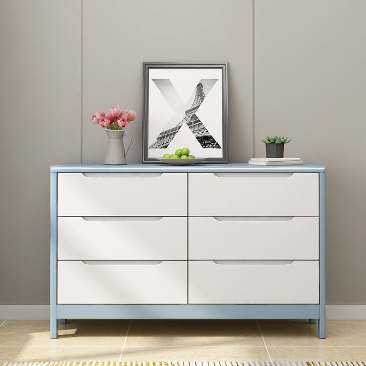 Modern Rubber-wood Solid Wood Side Board Living Room Buffet/Console with Drawers