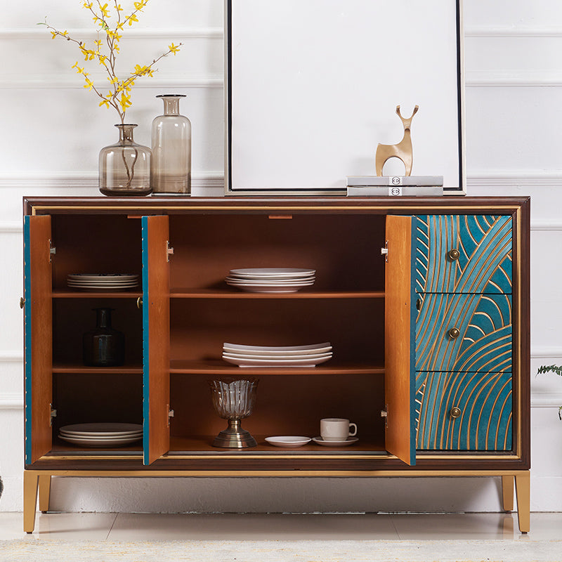 Modern Style Buffet Sideboard for Living Room with Engineered Wood Storage Sideboard